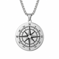 Savile Row Compass Pendant Necklace