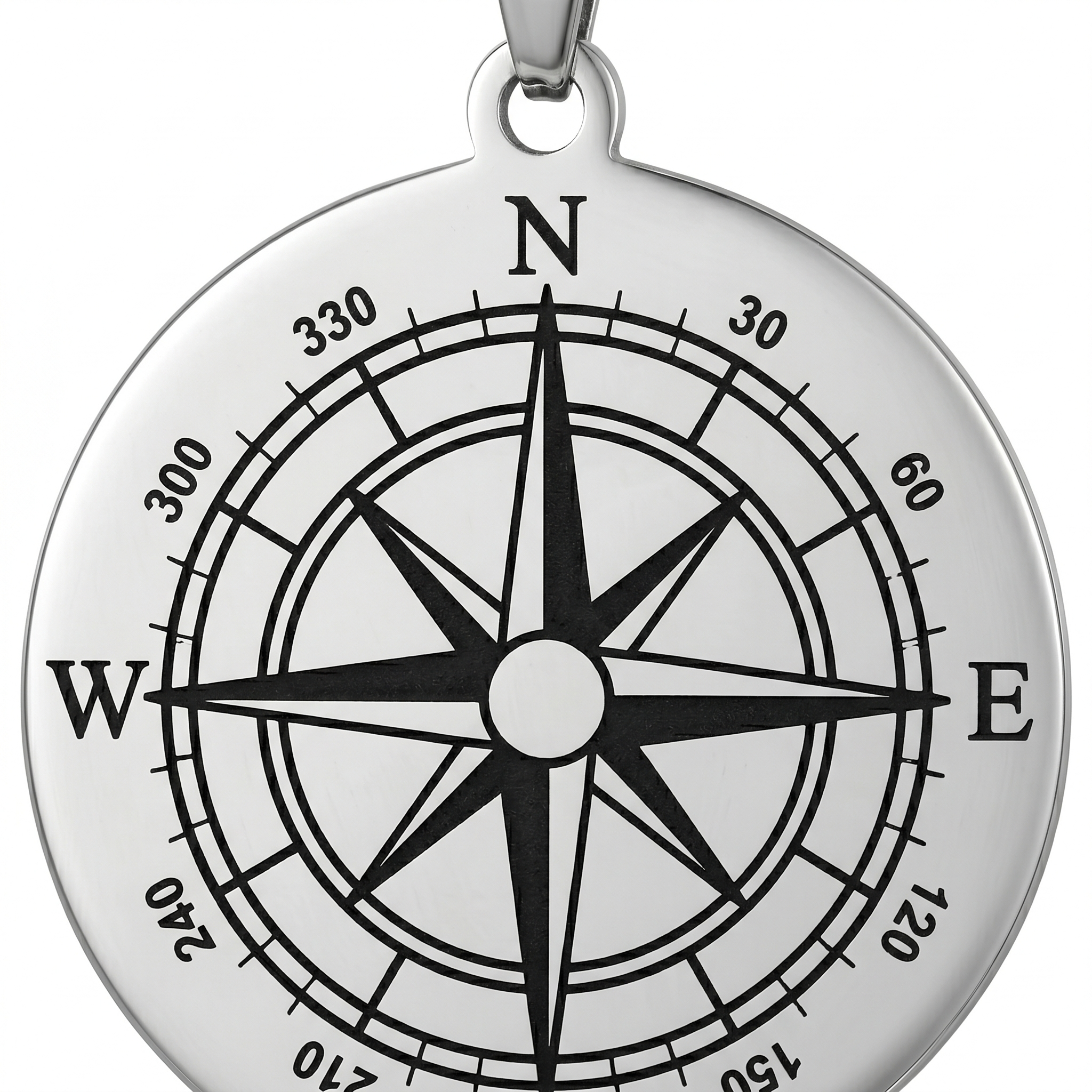 Savile Row Compass Pendant Necklace