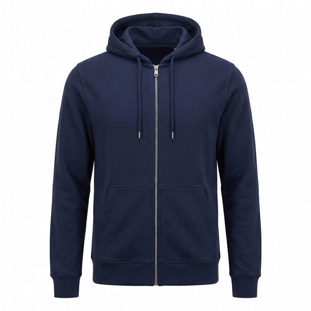 The Mercerised Cotton Zip-Through Hoodie
