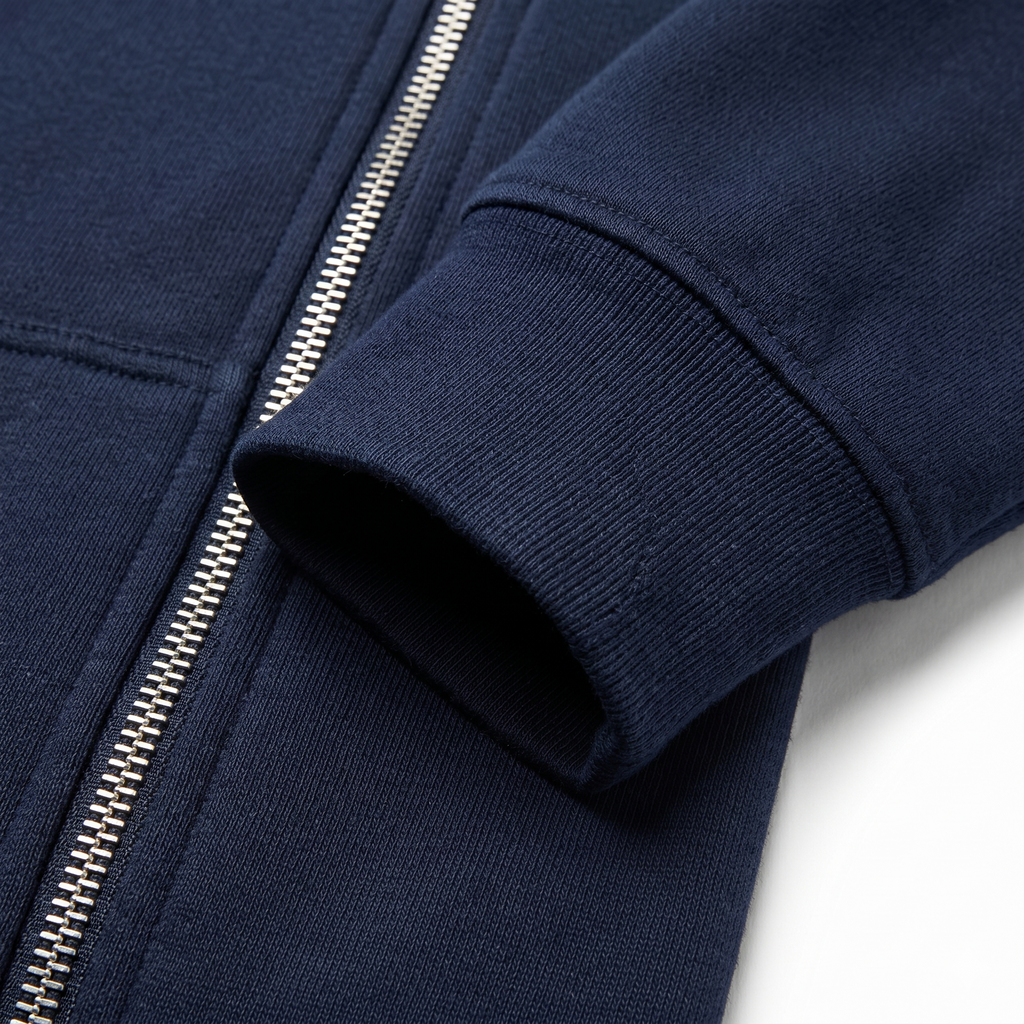 The Mercerised Cotton Zip-Through Hoodie