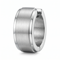 Mayfair Brushed Steel Huggie Hoop