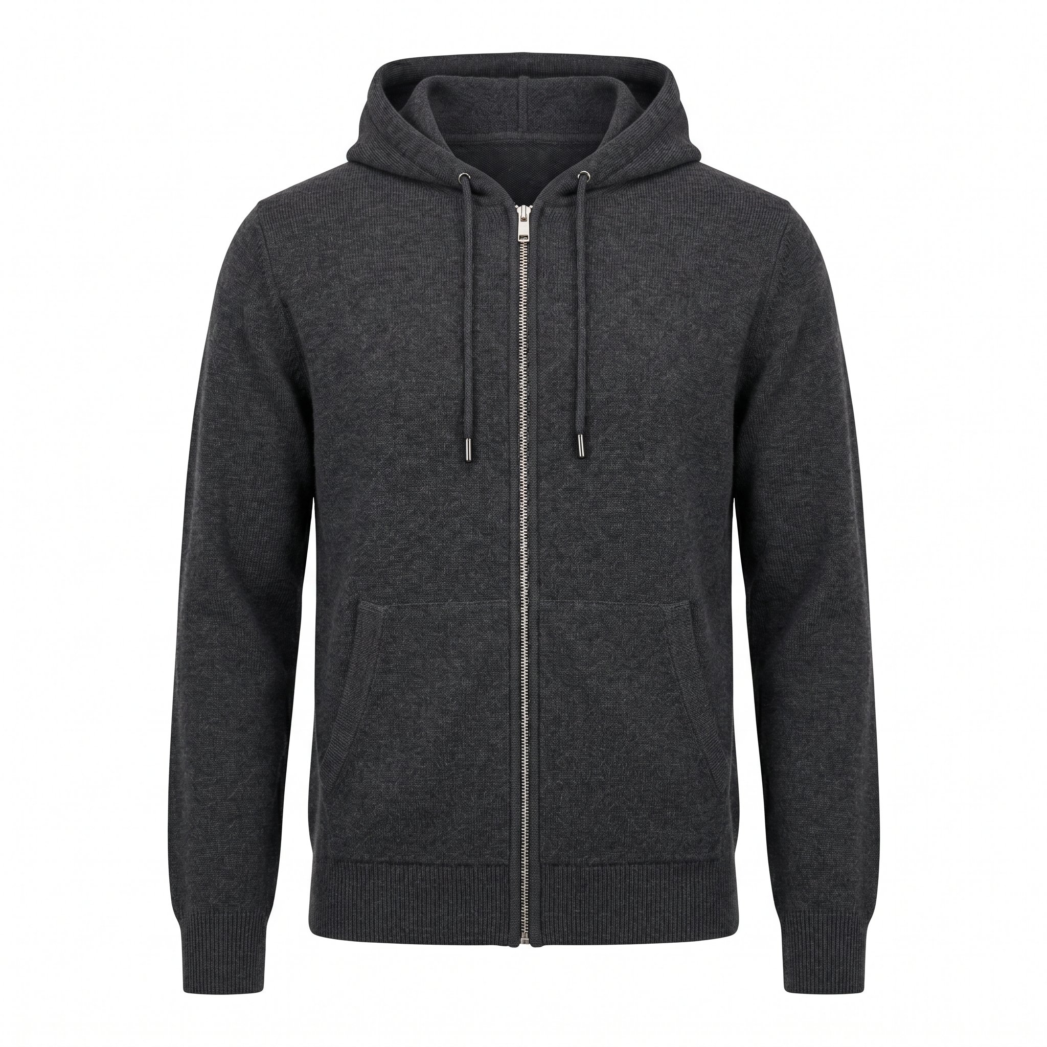 Fine-Gauge Merino Wool Zip-Up Hoodie