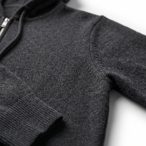 Fine-Gauge Merino Wool Zip-Up Hoodie