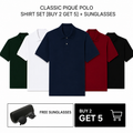 LCT CLASSIC PIQUÉ POLO SHIRT SET [BUY 2 GET 5] + SUNGLASSES